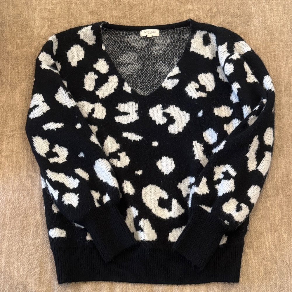 Sweet Love Monochrome V-Neck Sweater